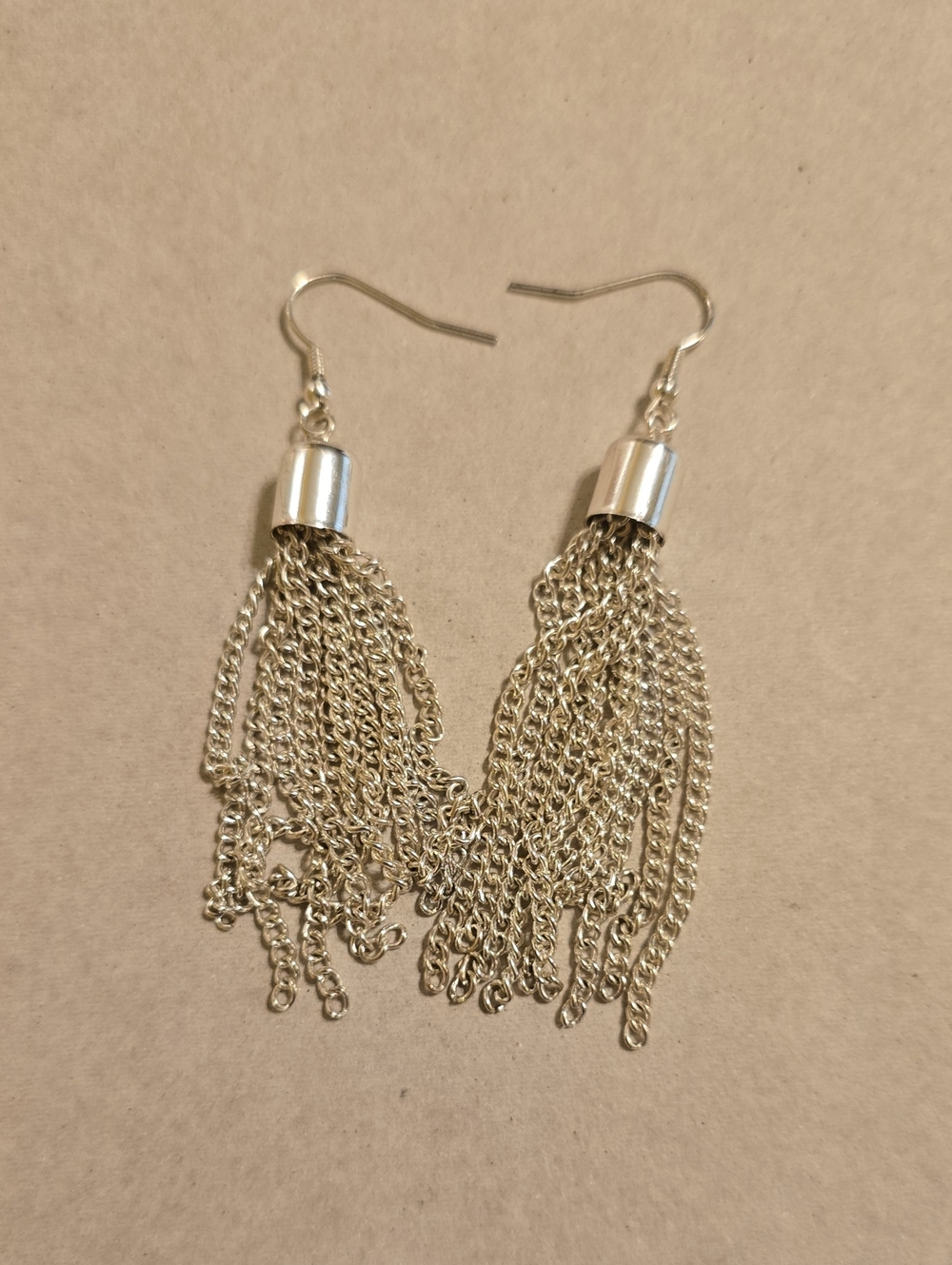 Silver Tassel Drop Earrings - Women Jewelry